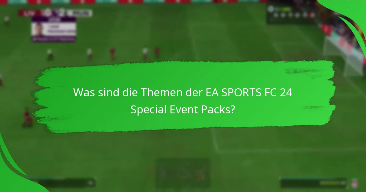 Welche Inhalte sind in den EA SPORTS FC 24 Special Event Packs enthalten?