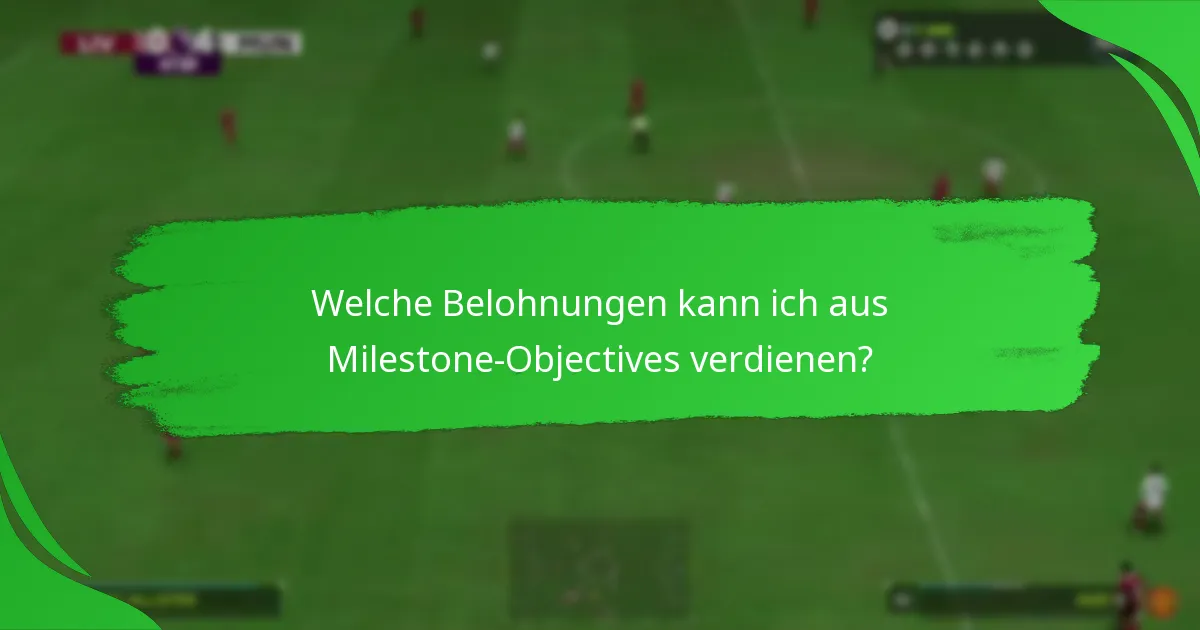 Welche Milestone-Objectives sind es wert, verfolgt zu werden?